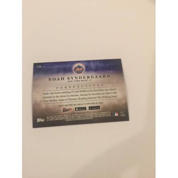 2017 Topps Bunt (Physical) Perspectives #P-NS Noah Syndergaard Mets (MISC1) - Picture 2 of 2